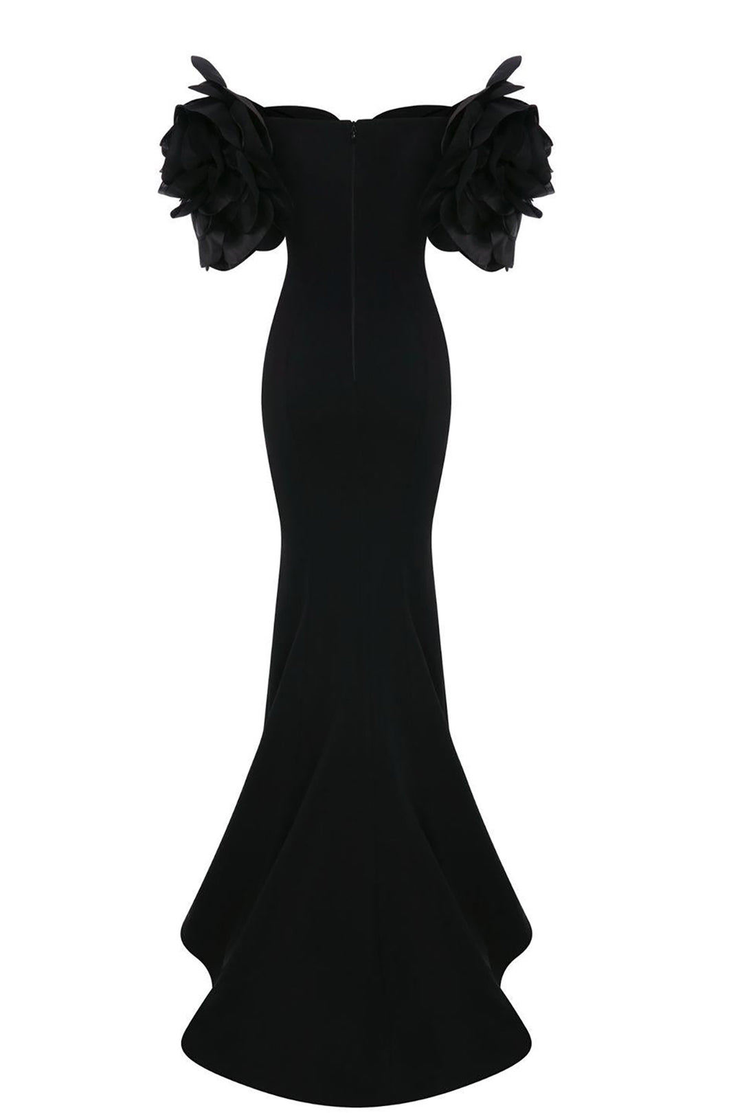 Off-The-Shoulder Column with Ruffled Sleeves