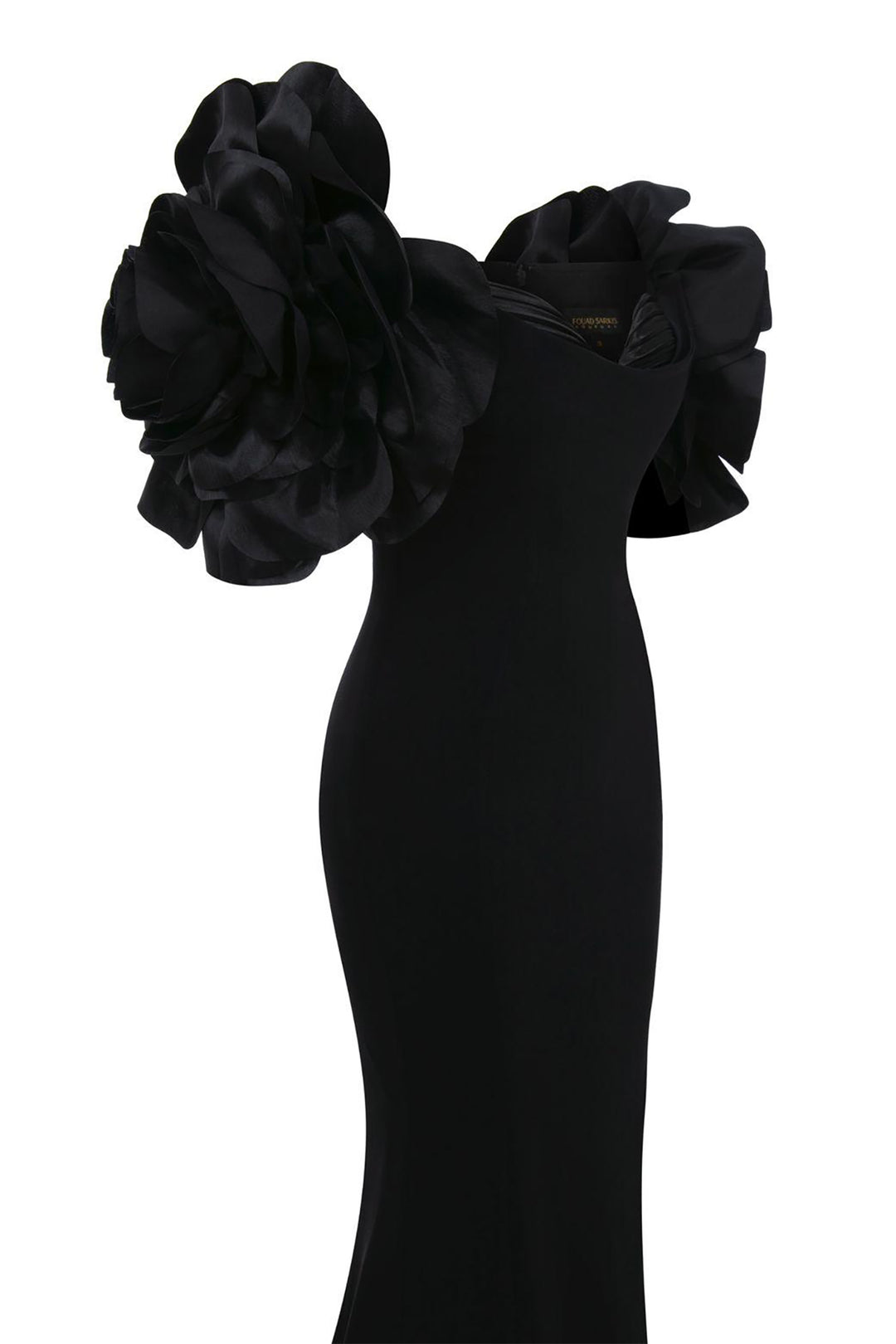 Off-The-Shoulder Column with Ruffled Sleeves