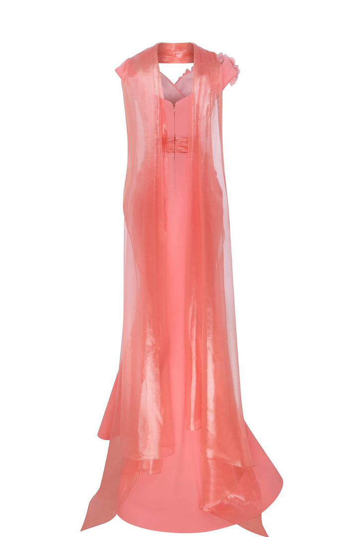 Mermaid Satin Dress with Plunging V-Neckline