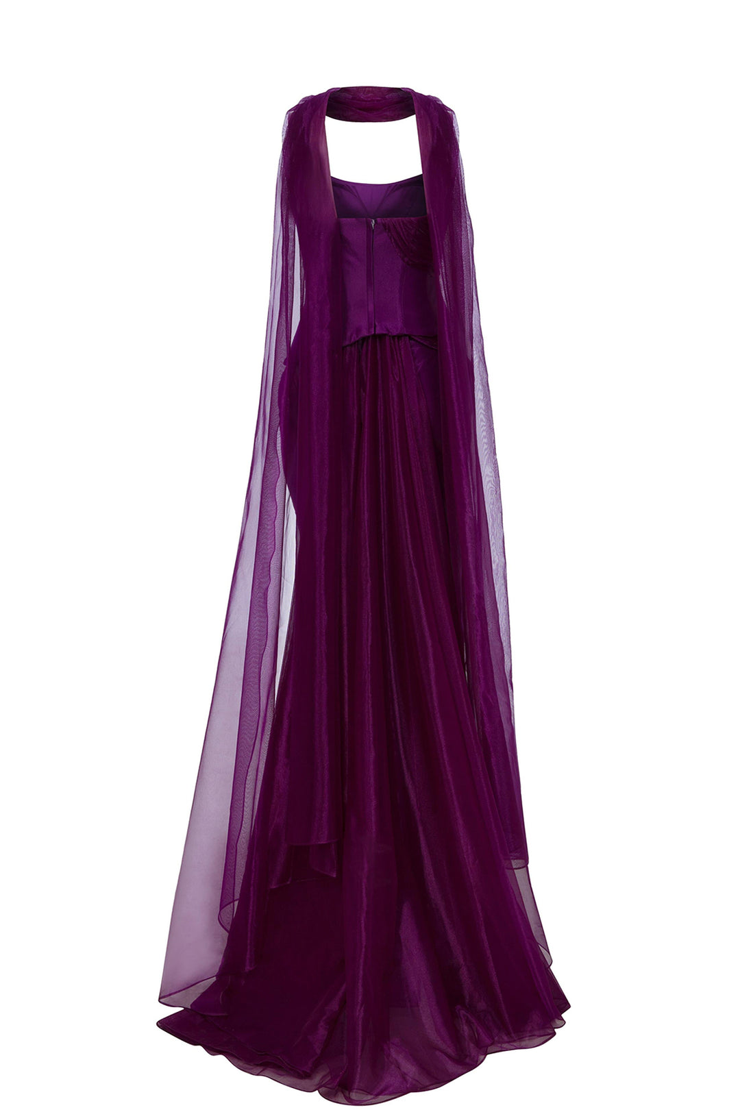 Dress with Cape-Like Train