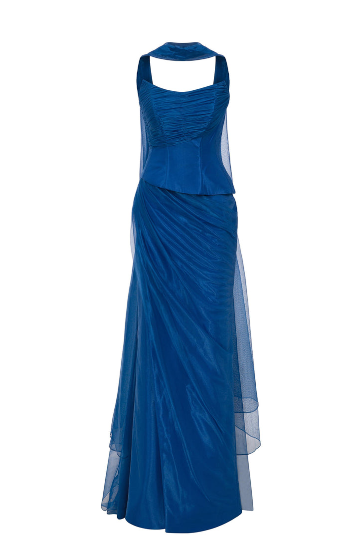 Dress with Cape-Like Train