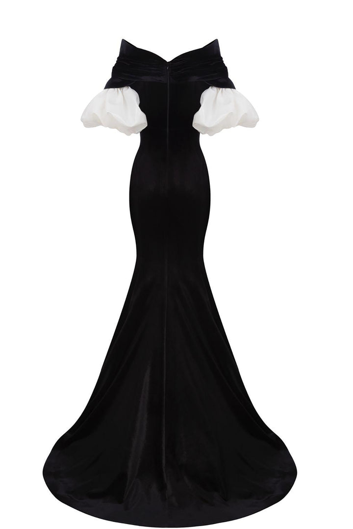 Mermaid Dress with Off-The-Shoulder Sweetheart neckline