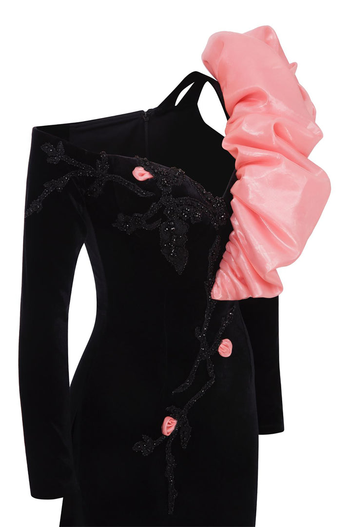 Mermaid Dress with Off-The-Shoulder Neckline