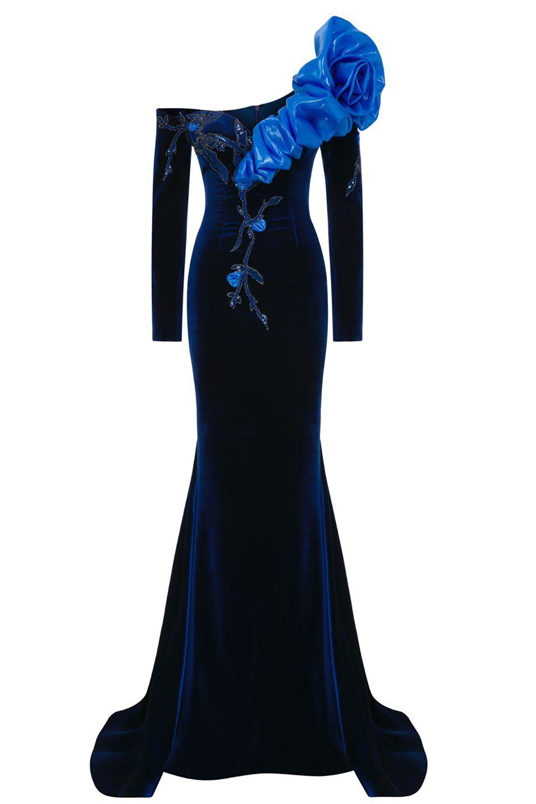 Mermaid Dress with Off-The-Shoulder Neckline