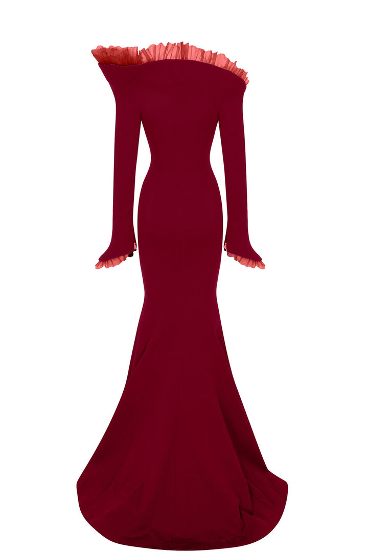 Mermaid Dress with Off-Shoulder Sweetheart