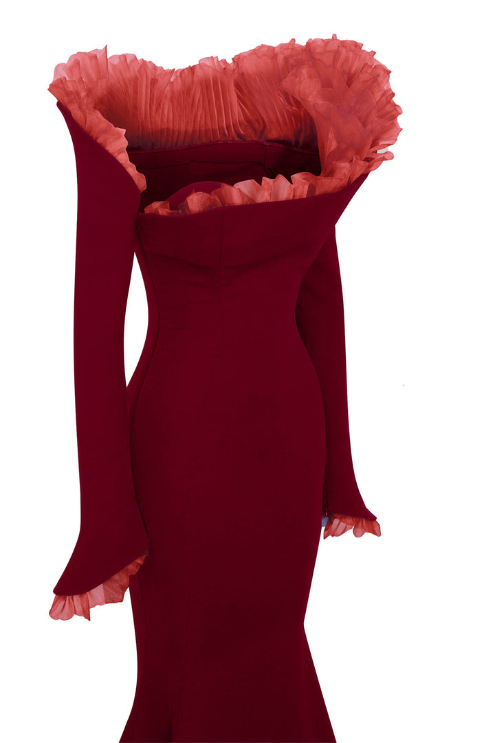 Mermaid Dress with Off-Shoulder Sweetheart