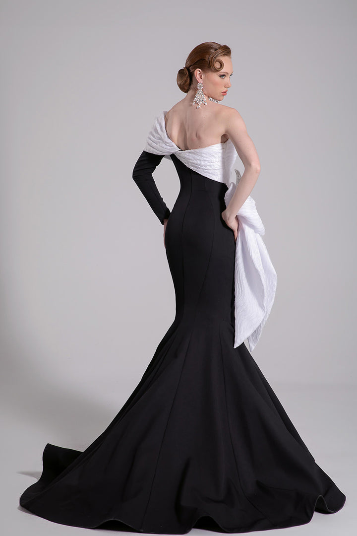 Mermaid Dress with Off-The-Shoulder