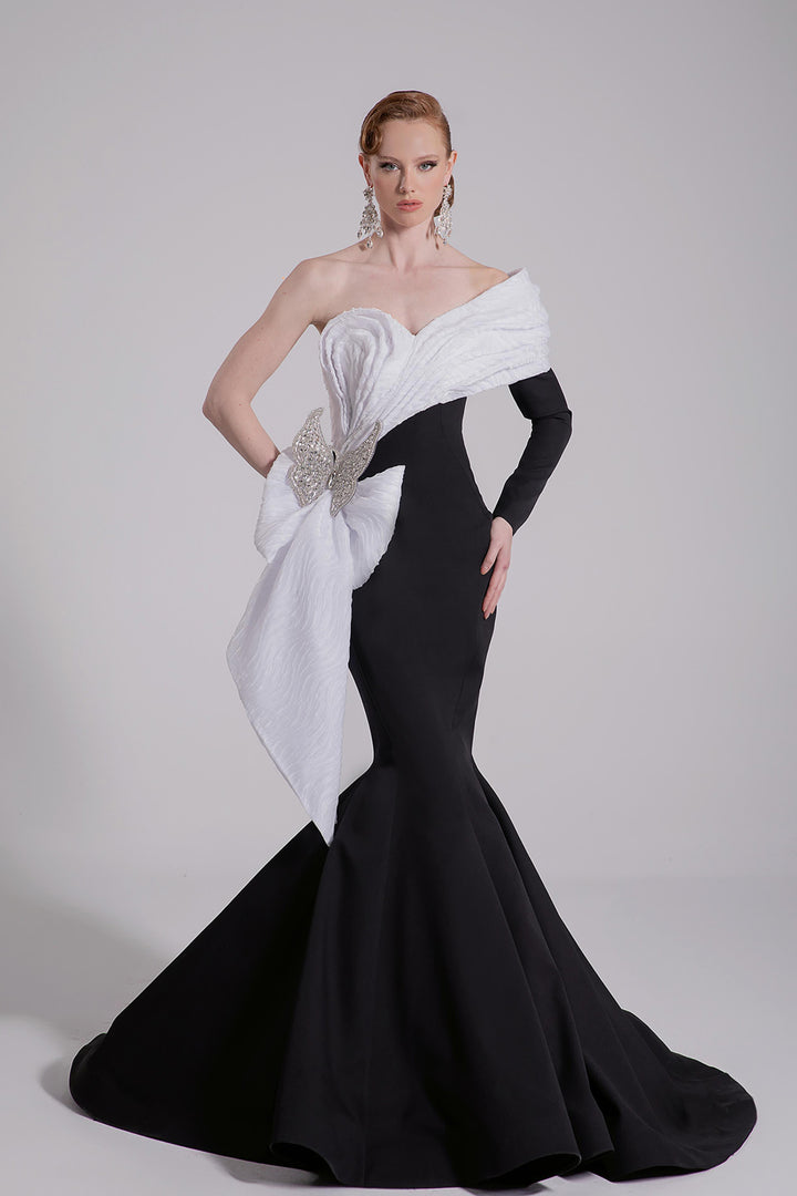 Mermaid Dress with Off-The-Shoulder