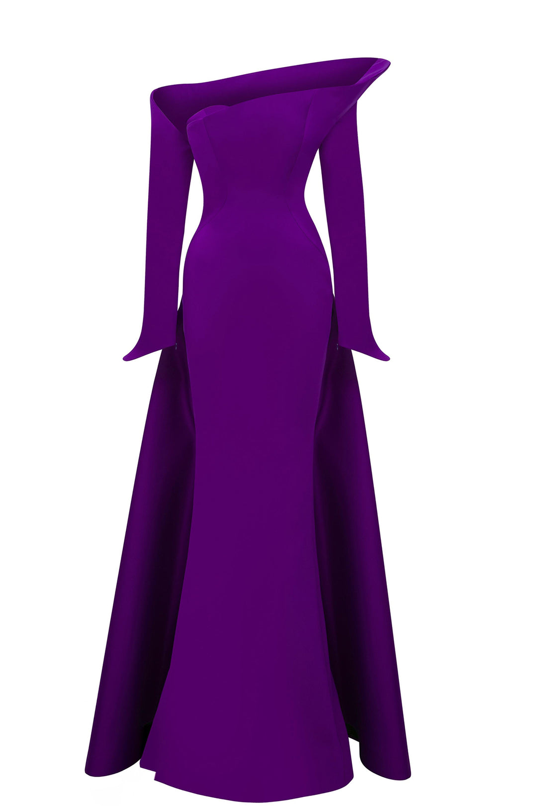 Off-The-Shoulder Crepe Dress