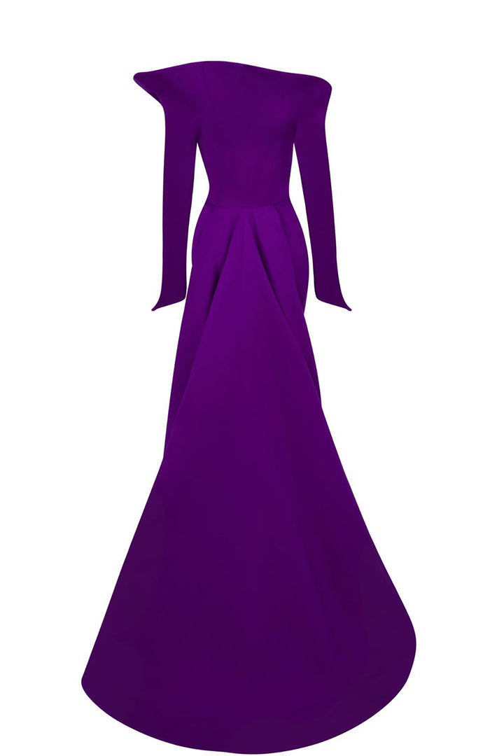 Off-The-Shoulder Crepe Dress