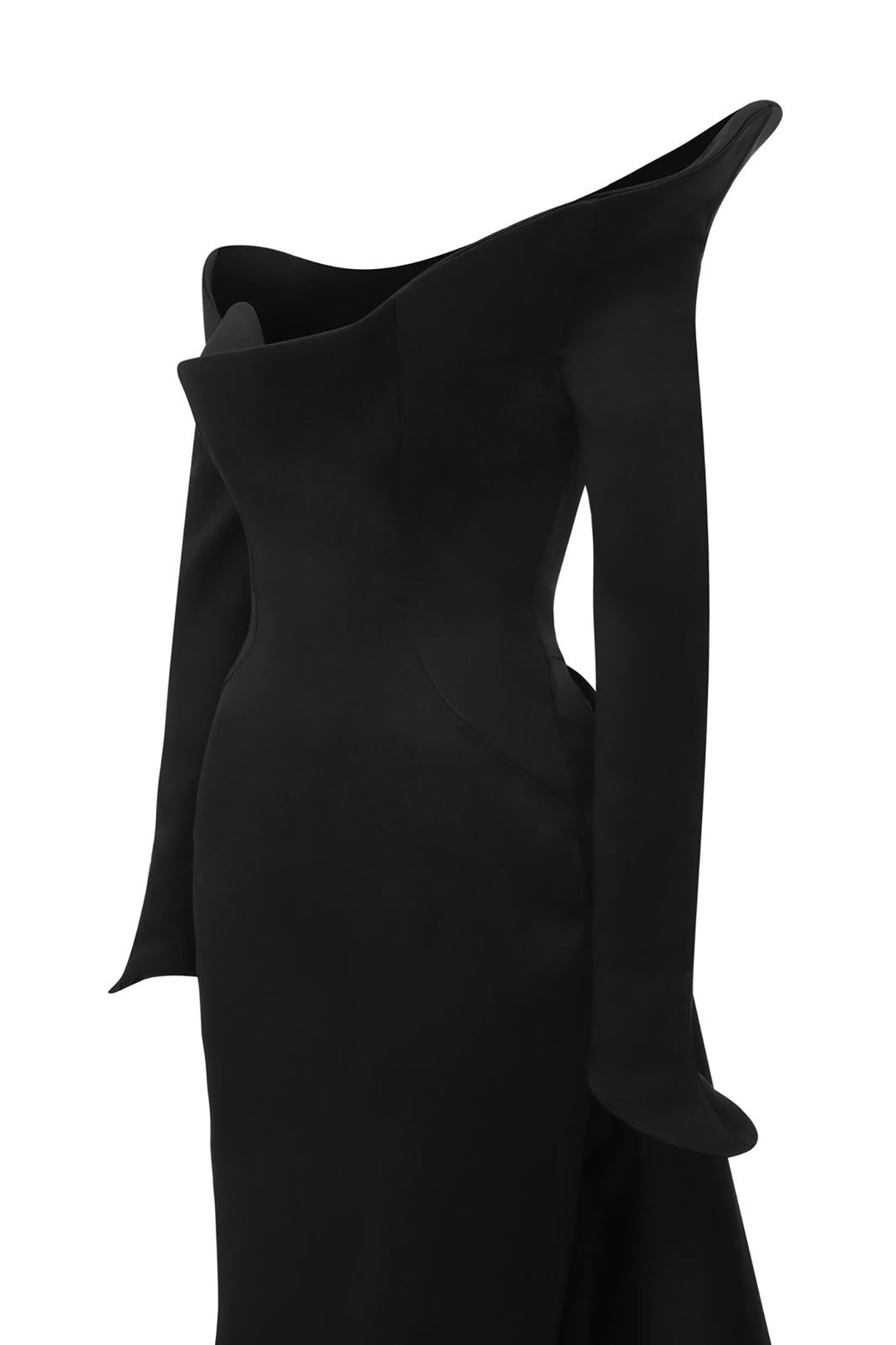 Off-The-Shoulder Crepe Dress