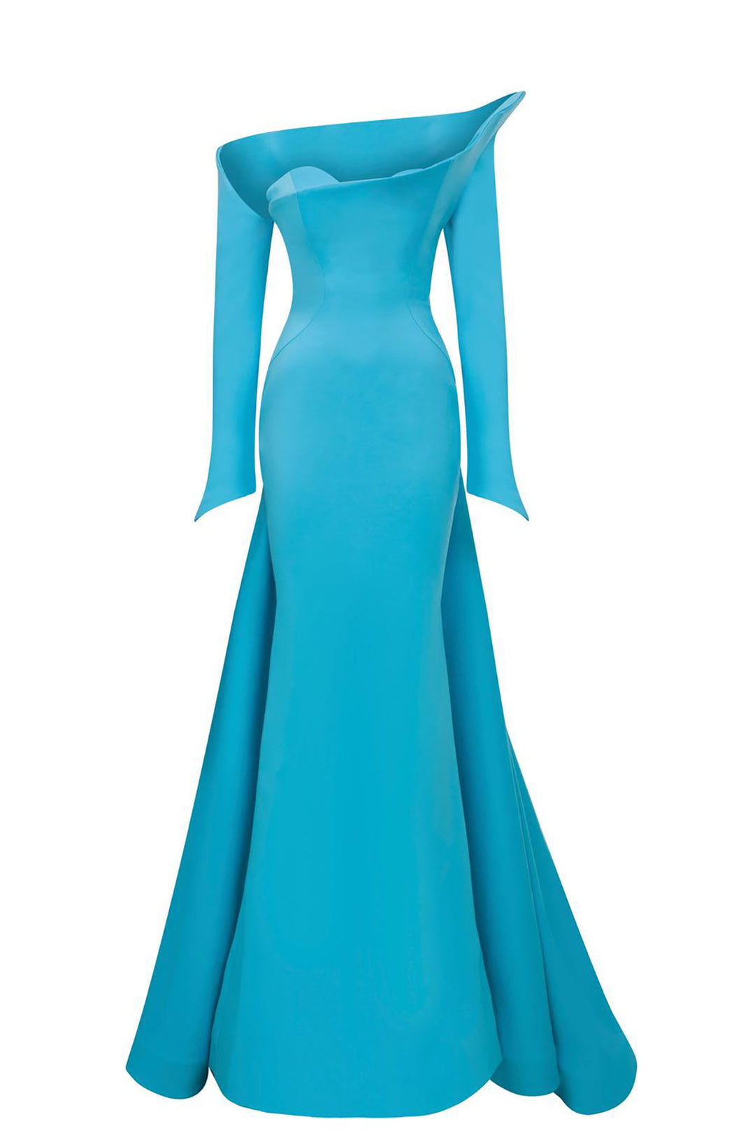 Off-The-Shoulder Crepe Dress