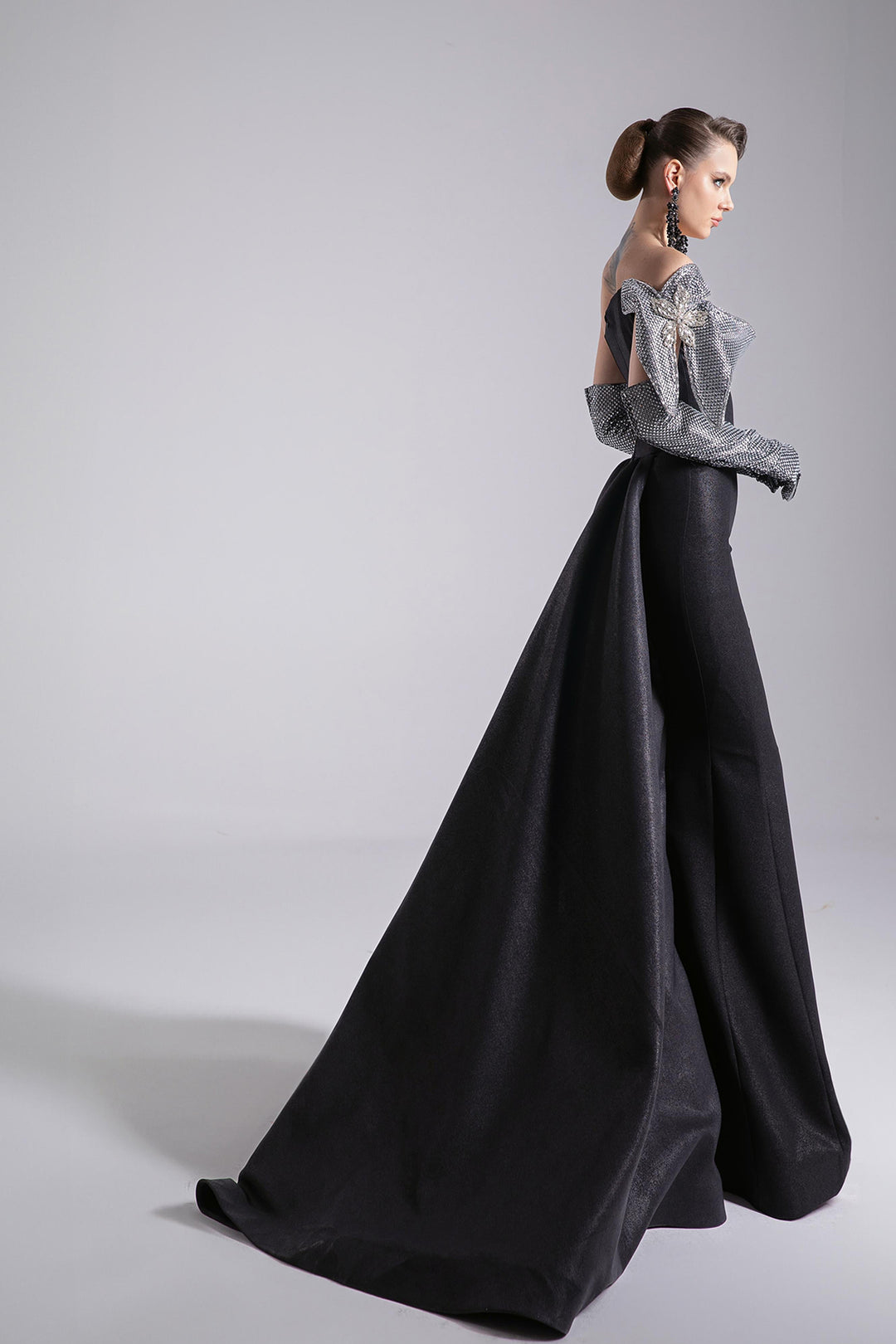 Mermaid Dress with Off-The-Shoulder Neckline