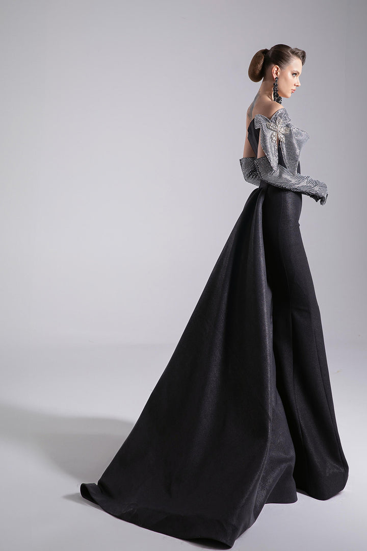 Mermaid Dress with Off-The-Shoulder Neckline