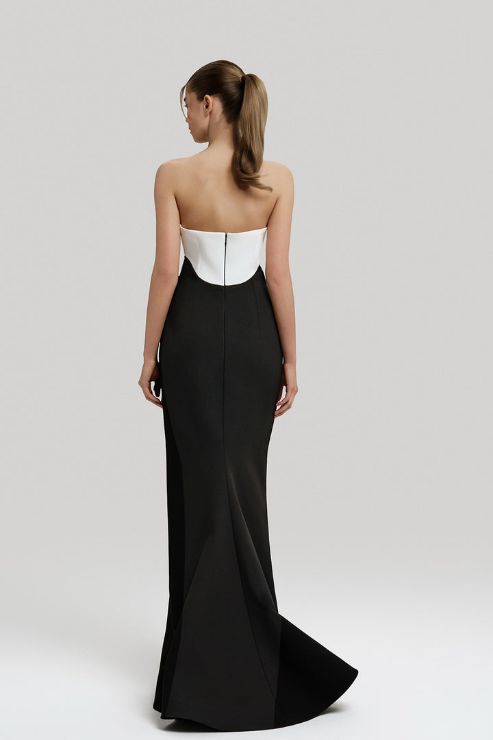 Mermaid Dress with Off-The-Shoulder and Cape