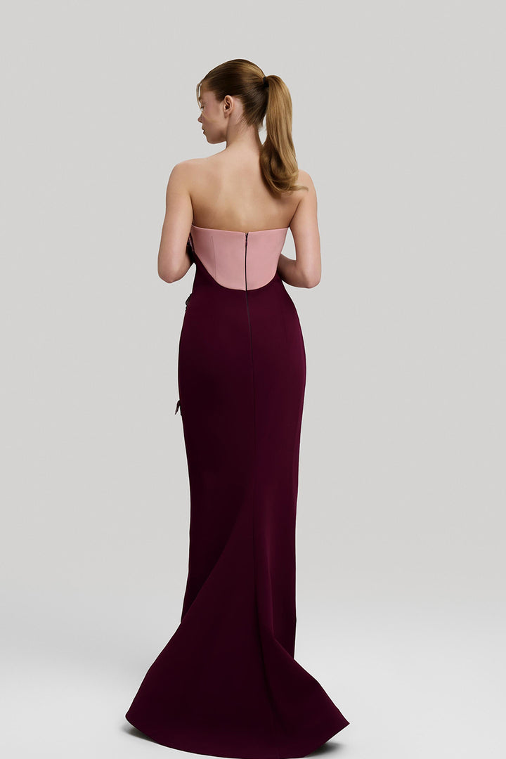 Mermaid Dress with Off-The-Shoulder and Cape