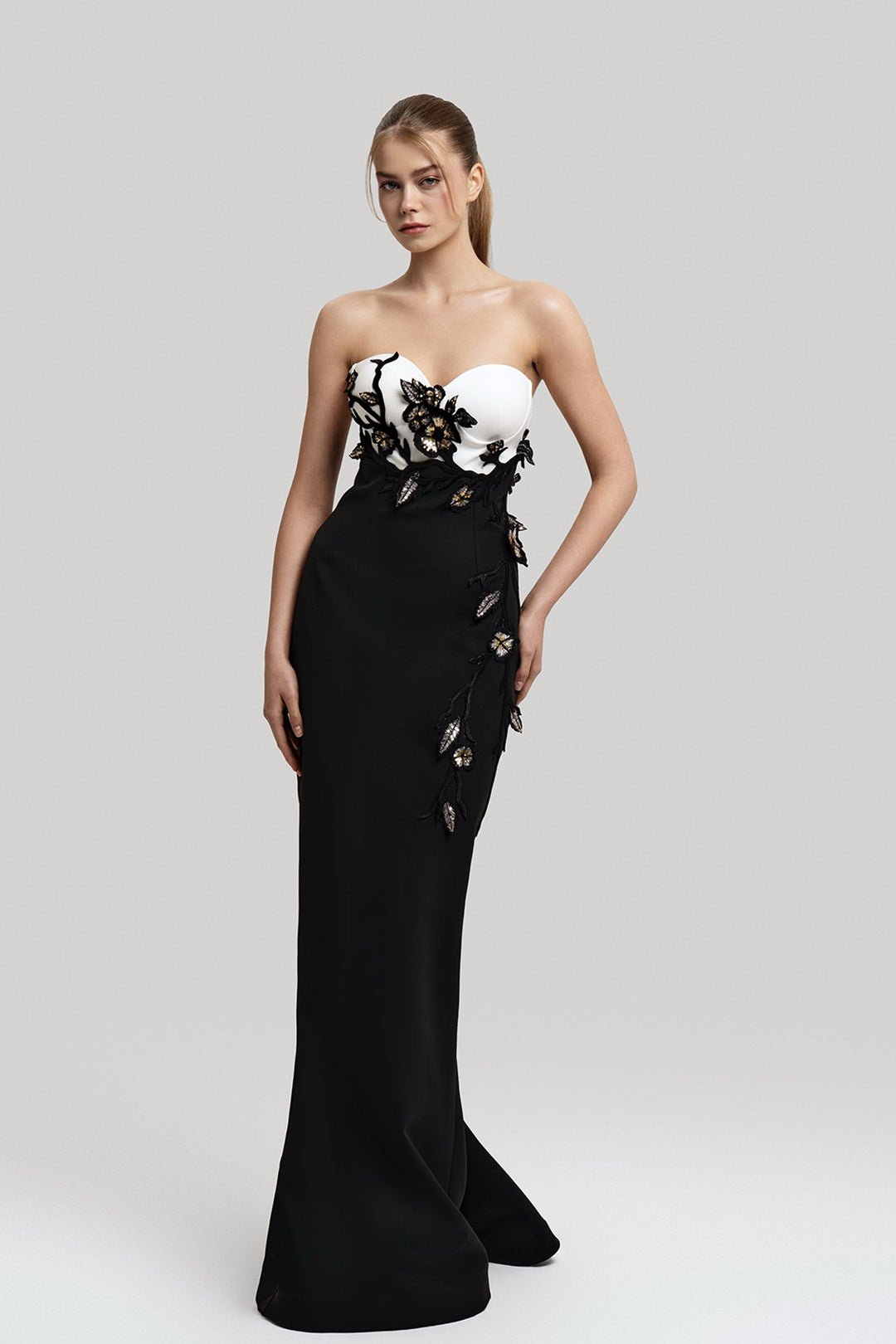 Mermaid Dress with Off-The-Shoulder and Cape