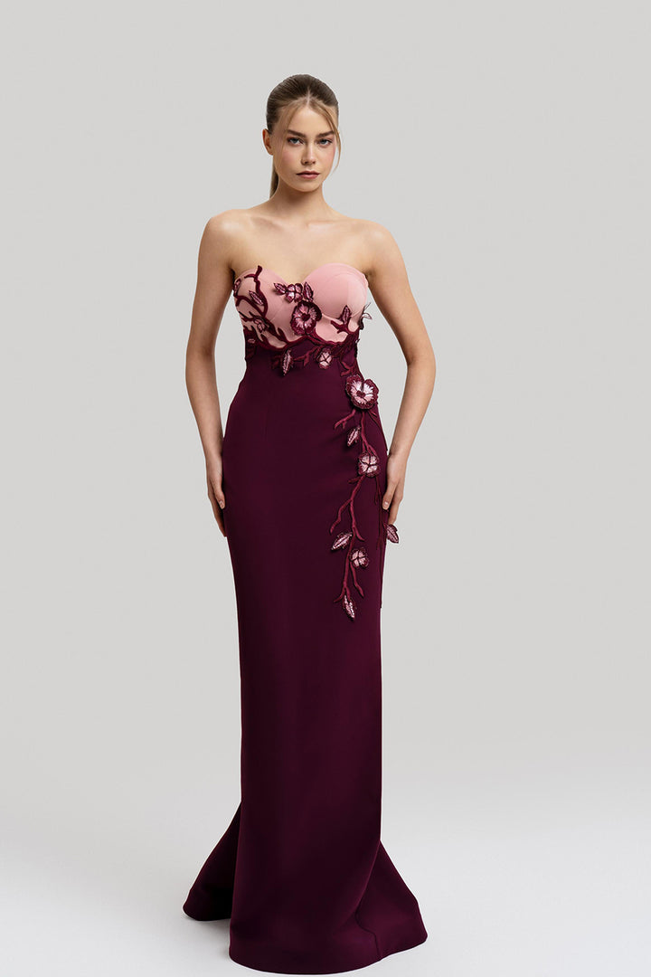 Mermaid Dress with Off-The-Shoulder and Cape