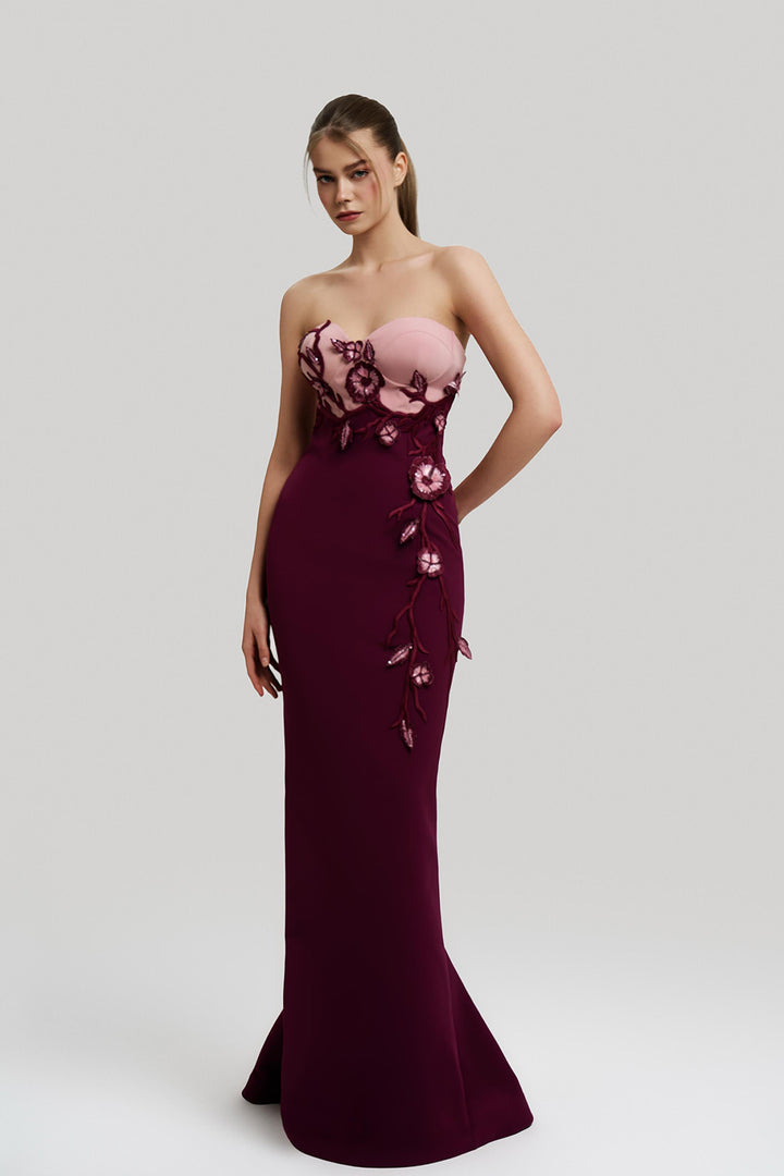 Mermaid Dress with Off-The-Shoulder and Cape