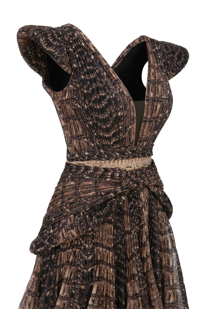 Mermaid Dress with Cape Sleeve