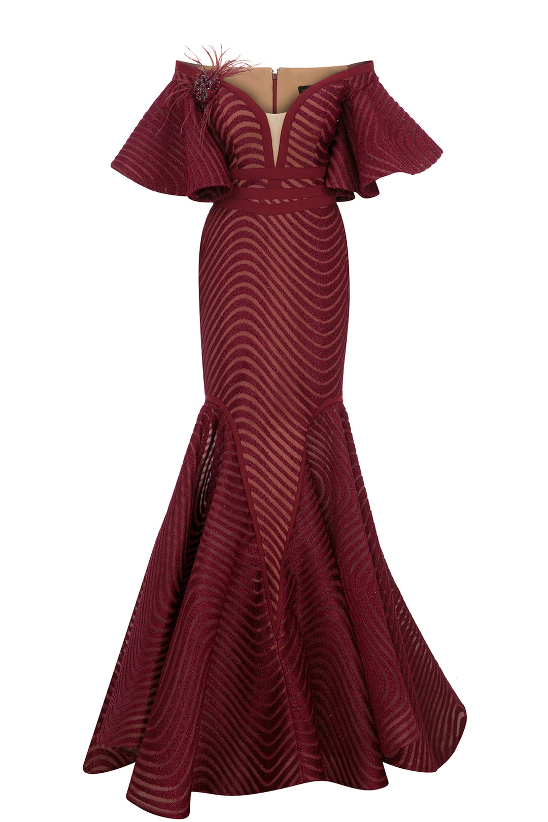 Mermaid Black Dress with Neckline