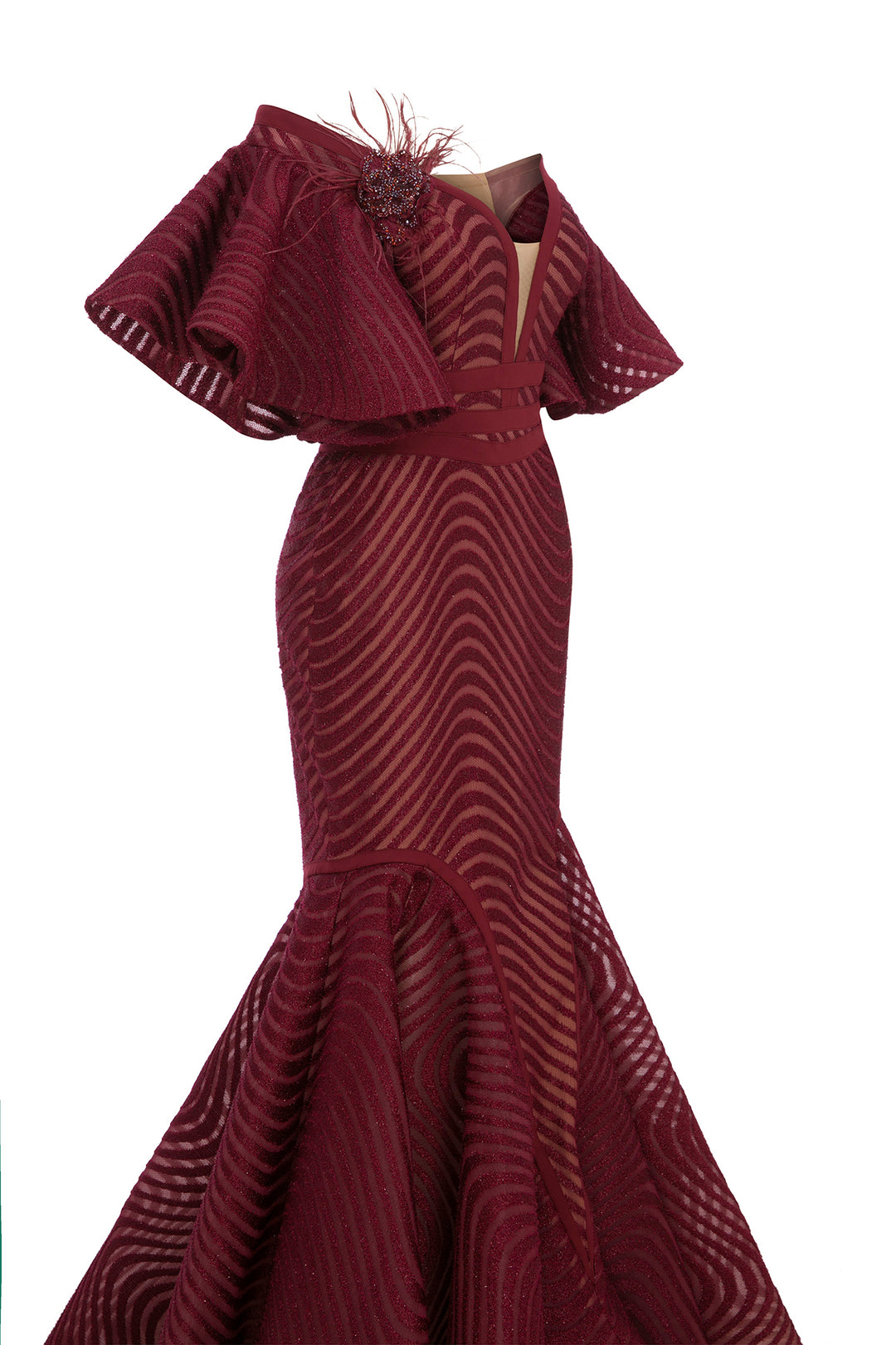 Mermaid Black Dress with Neckline