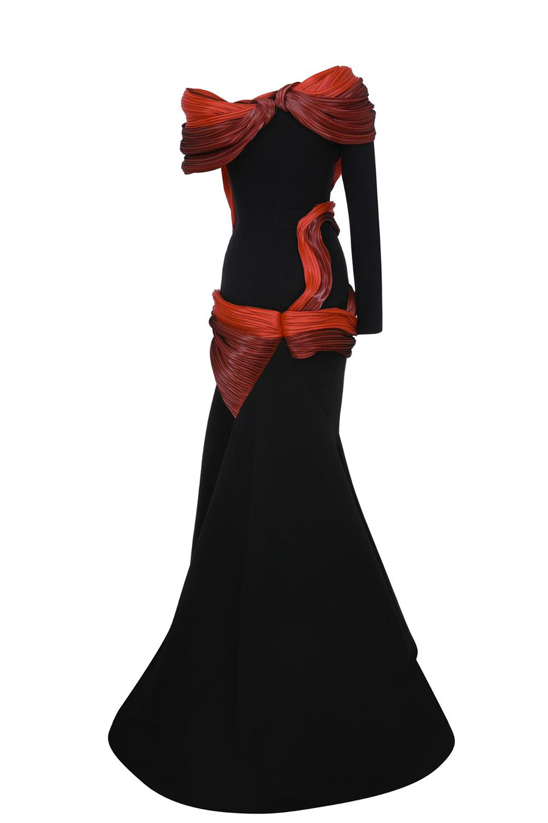 Mermaid Dress with Off-The-Shoulder Neckline