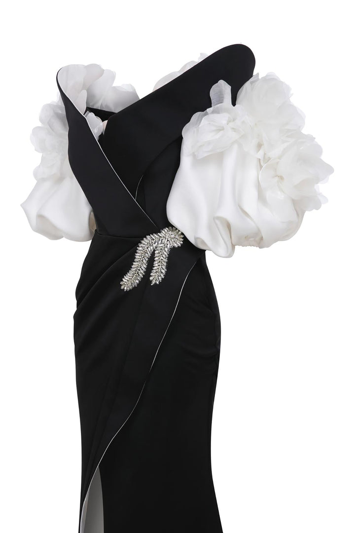 Mermaid Dress with Off-The-Shoulder Bodice