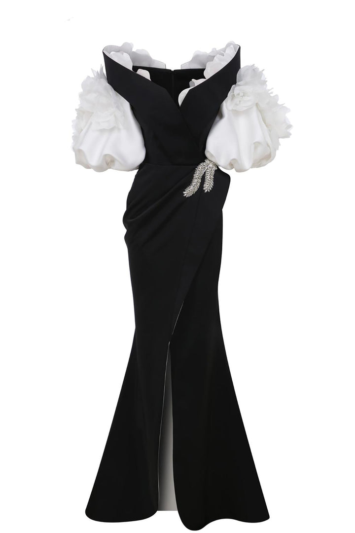 Mermaid Dress with Off-The-Shoulder Bodice