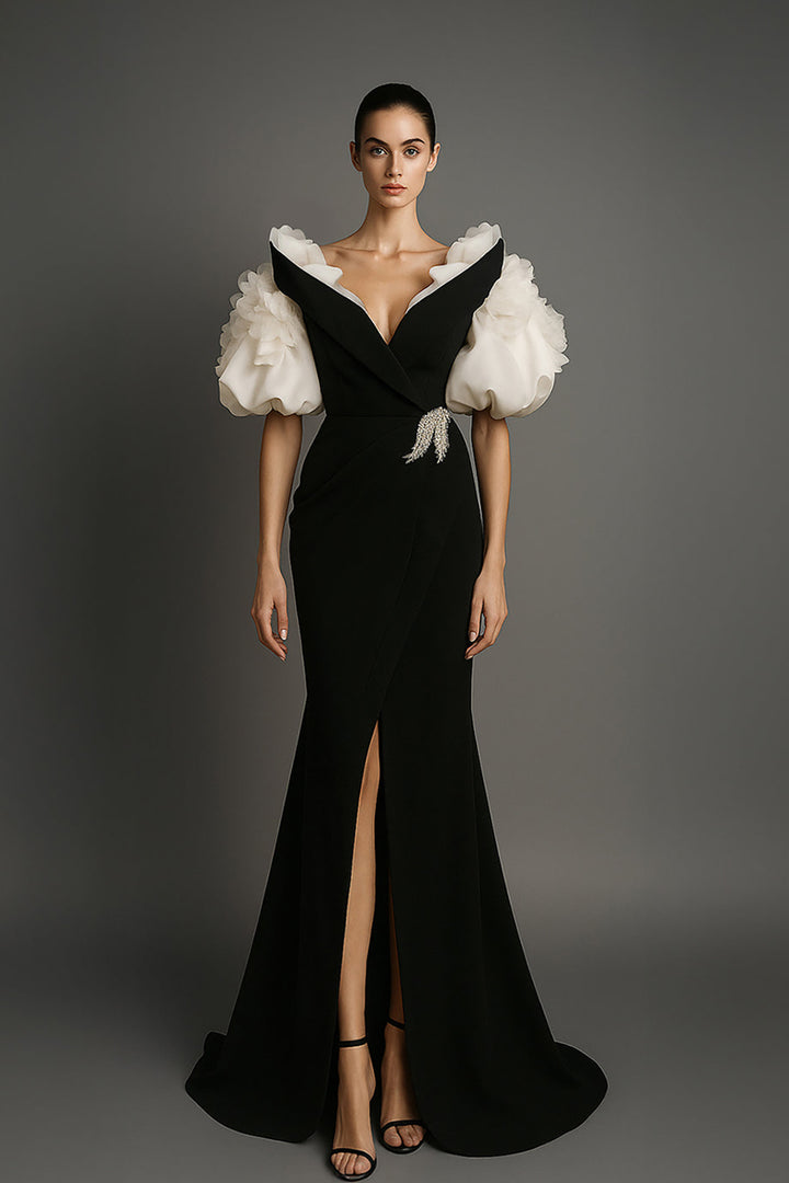 Mermaid Dress with Off-The-Shoulder Bodice