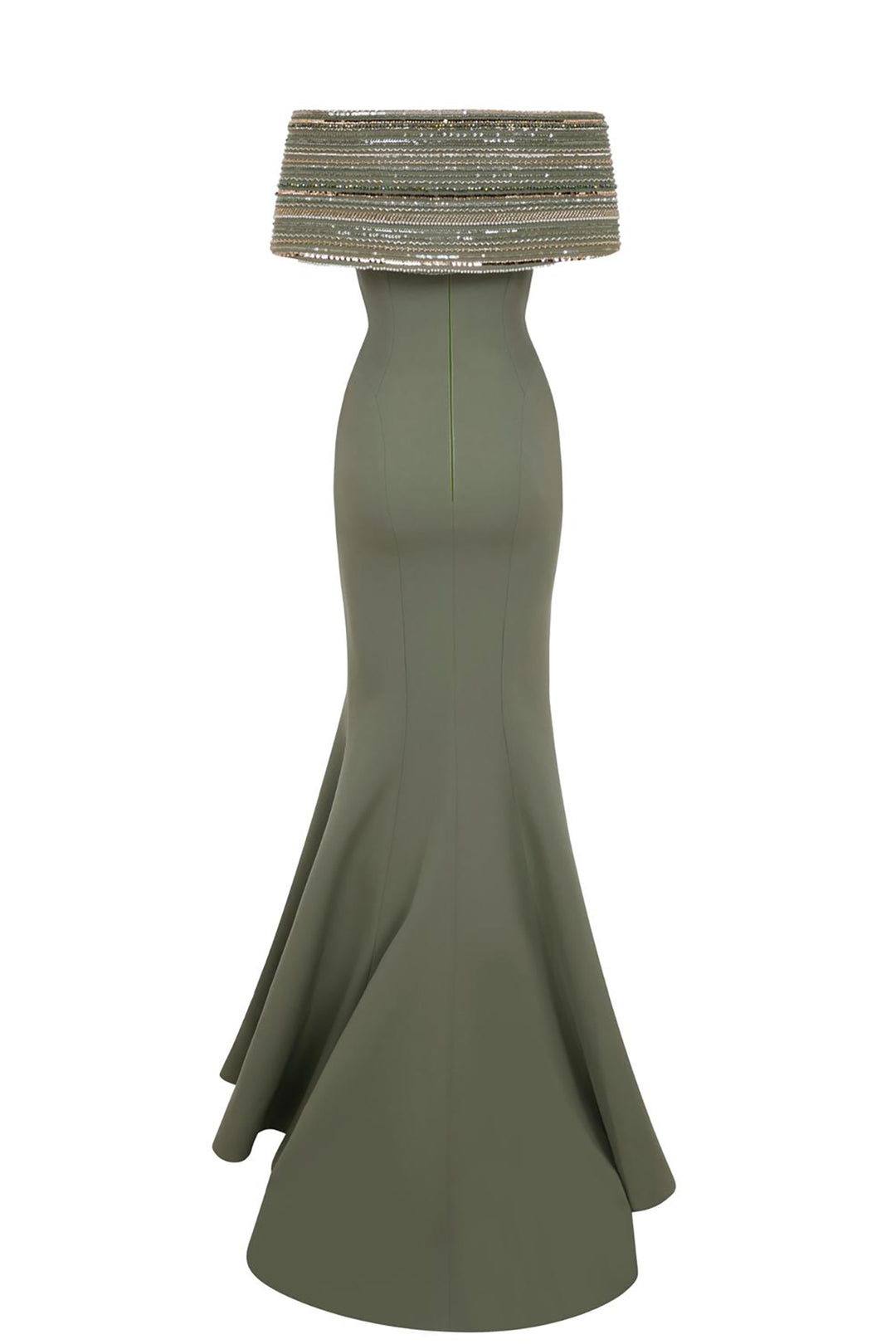 Mermaid Satin Off-The-Shoulder