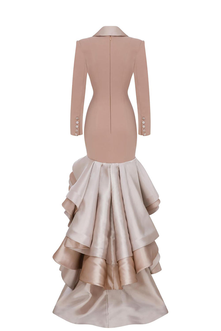 High-Low Satin Dress