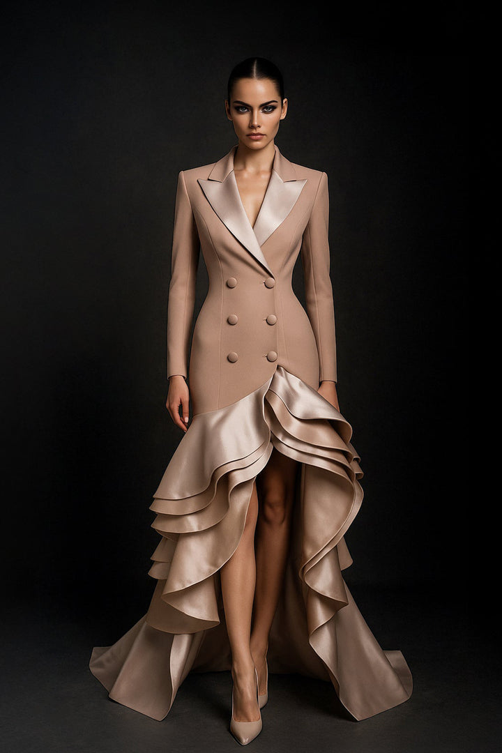 High-Low Satin Dress