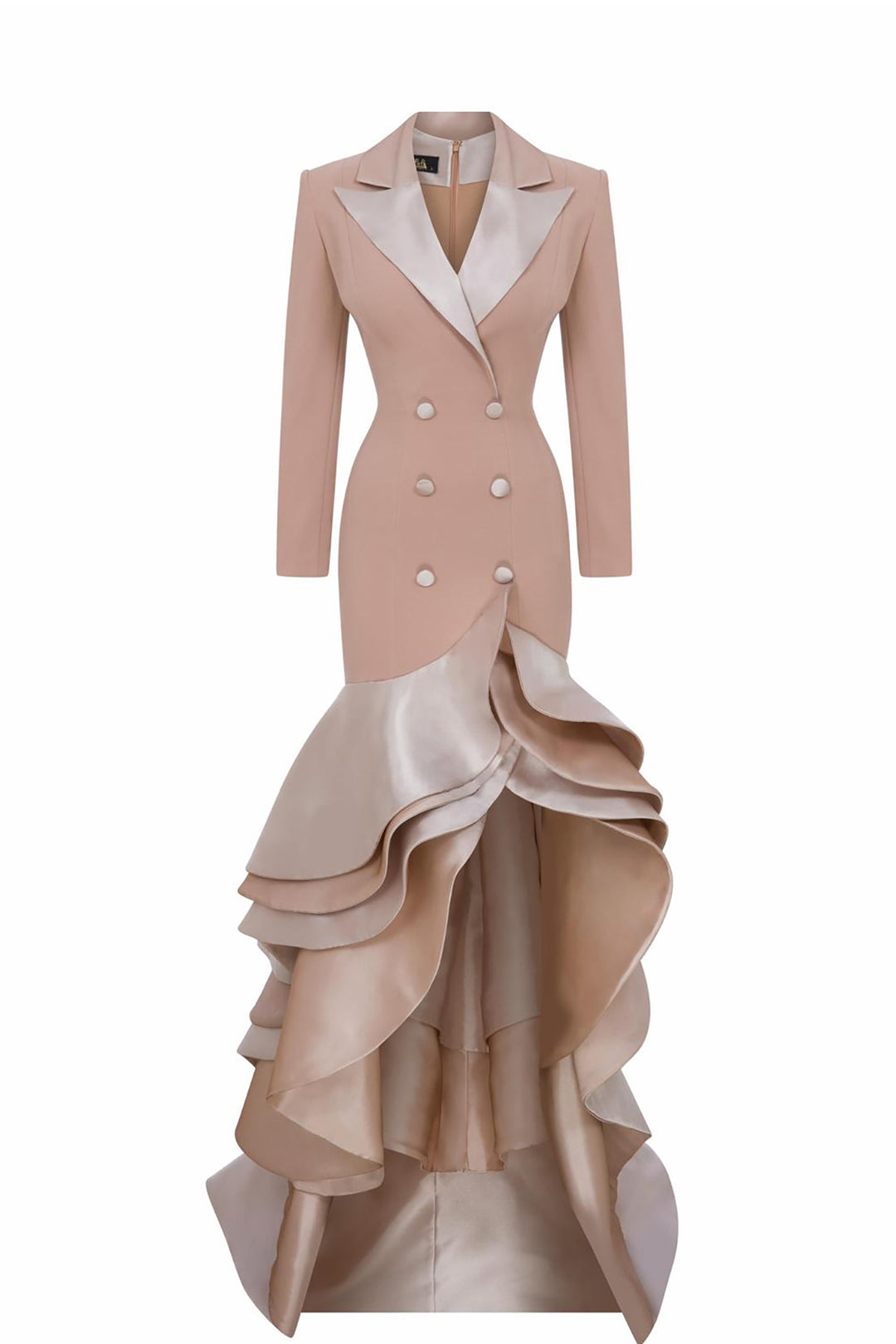 High-Low Satin Dress