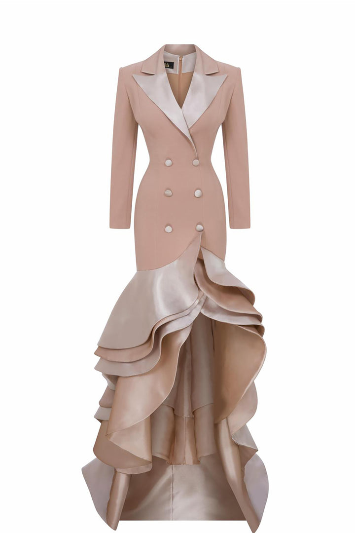 High-Low Satin Dress