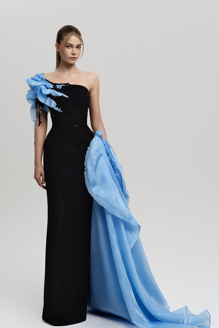 One-Shoulder Column Dress