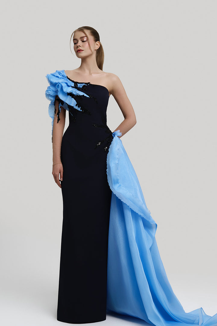 One-Shoulder Column Dress