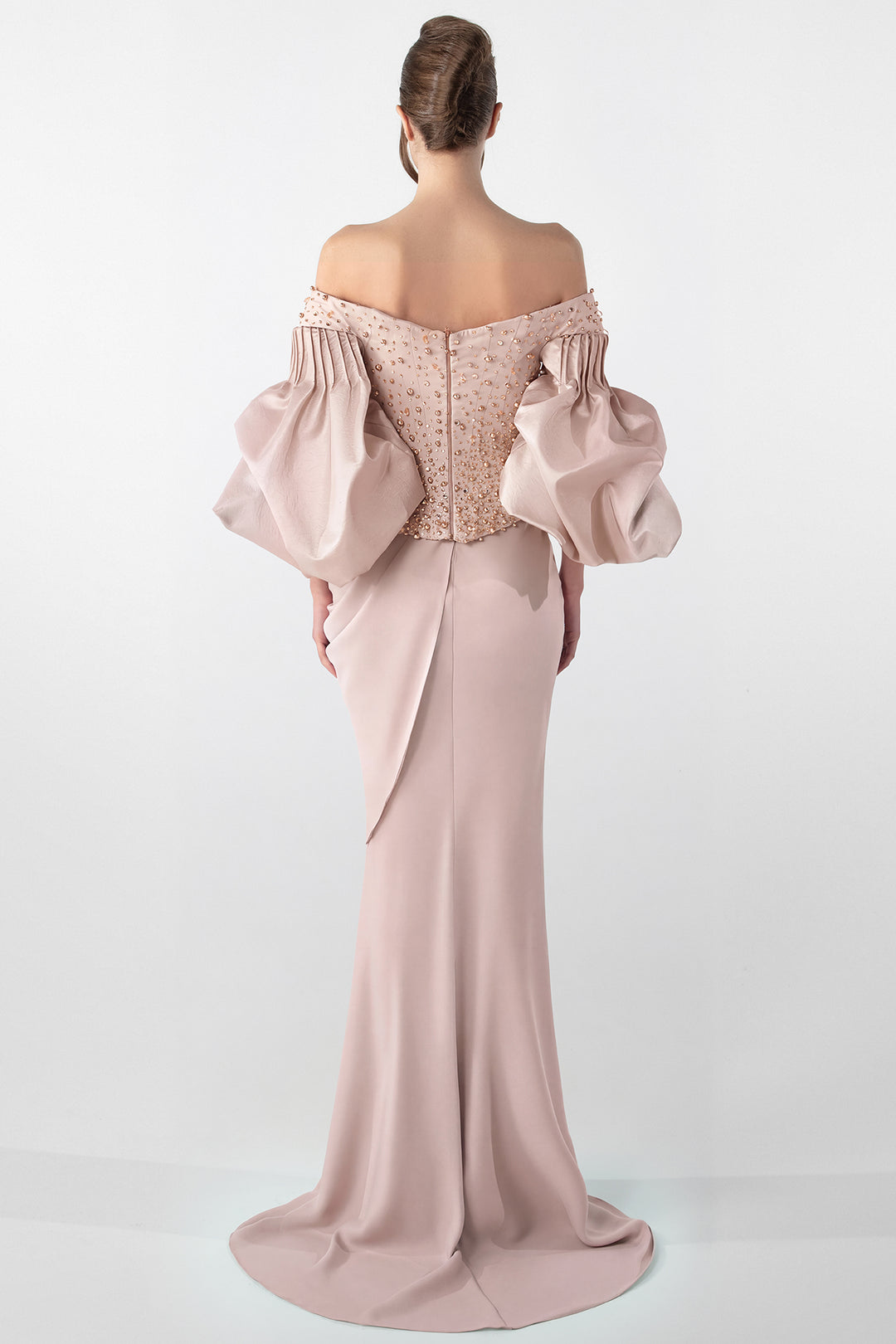 Off-Shoulder Embellished Gown