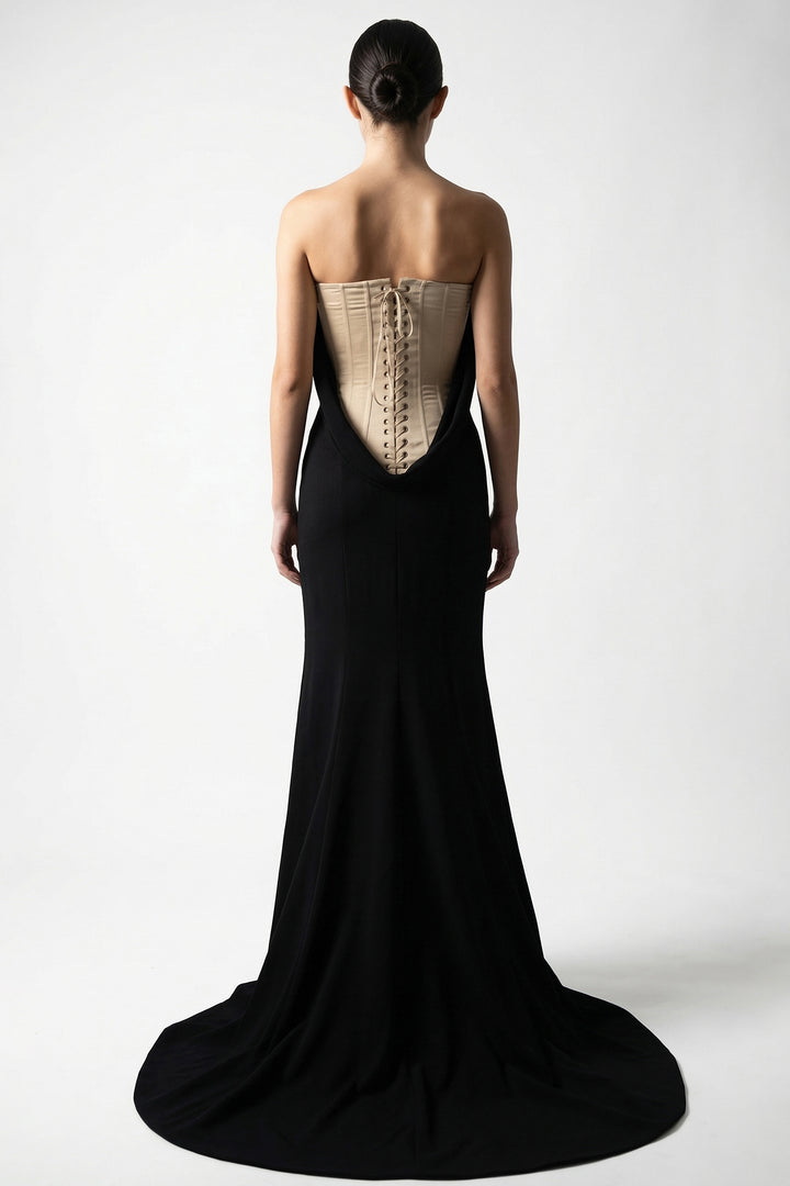 Strapless Corset Back Gown