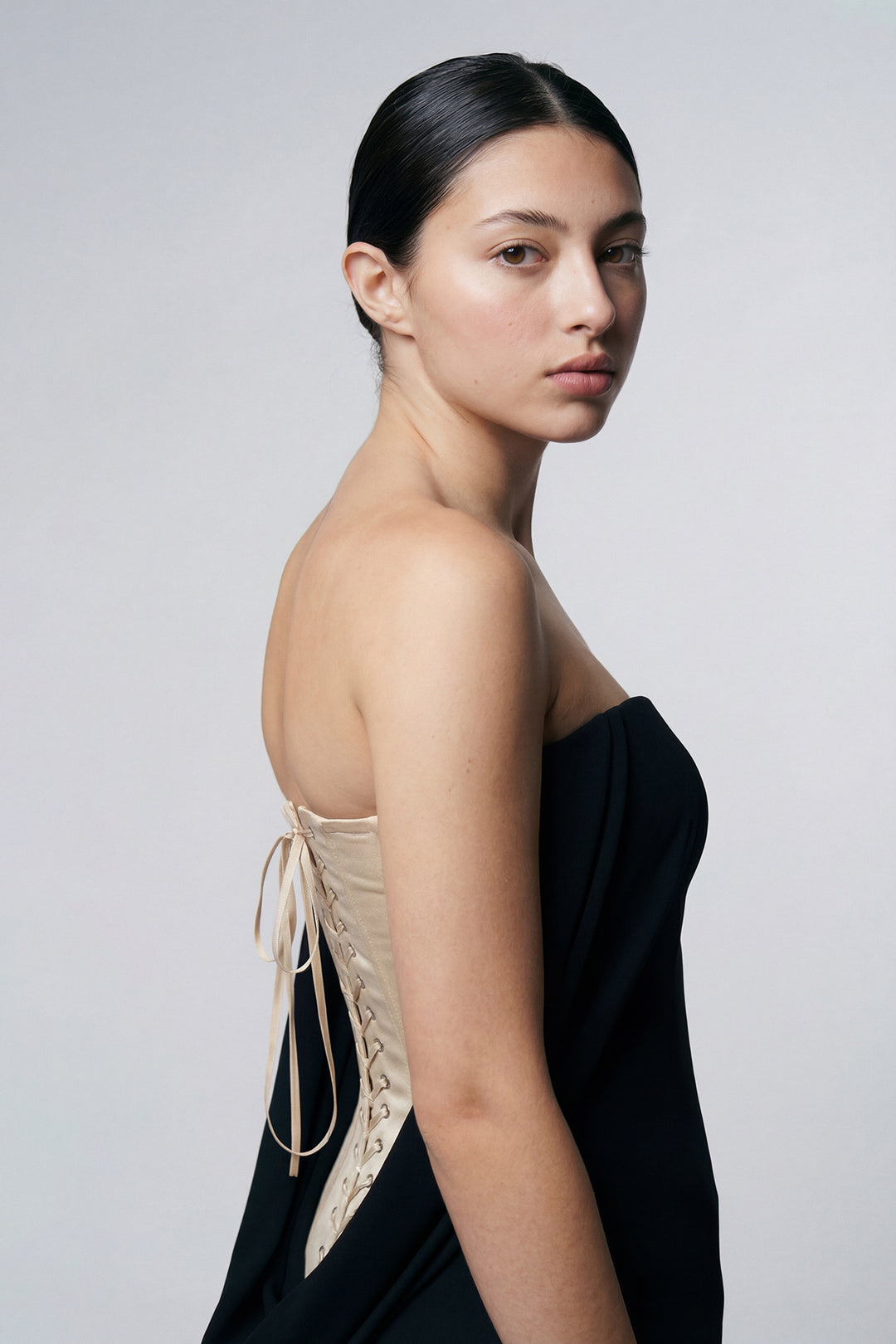 Strapless Corset Back Gown