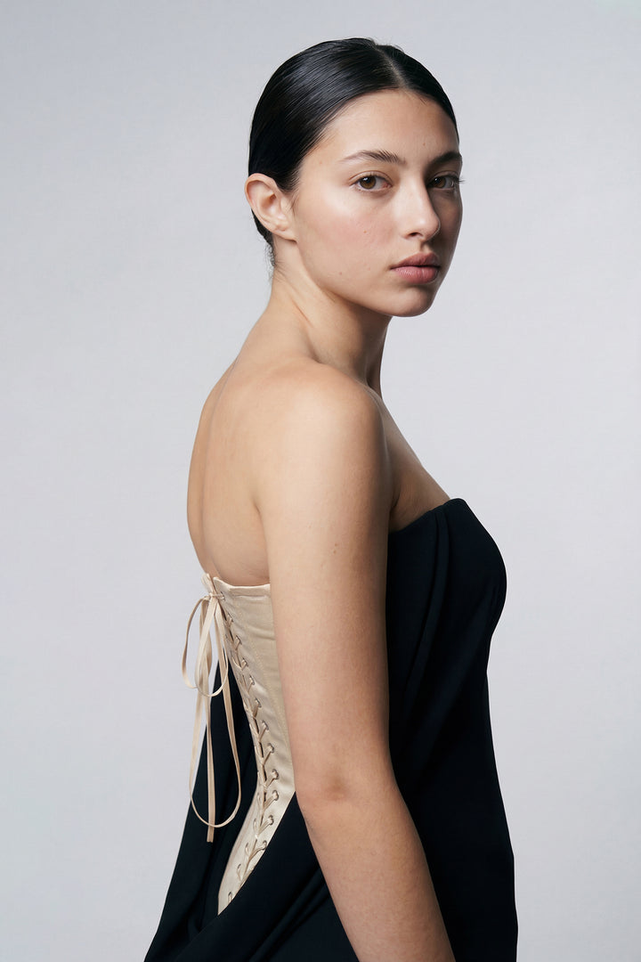 Strapless Corset Back Gown