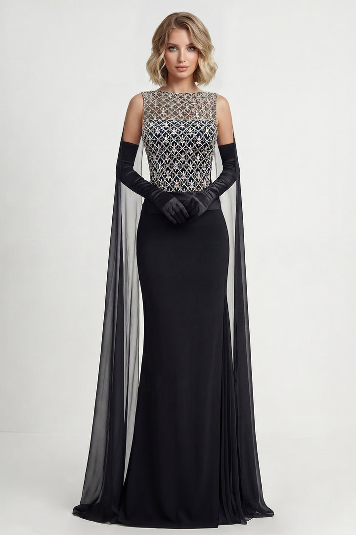 Swarovski Embroidered Crepe Gown