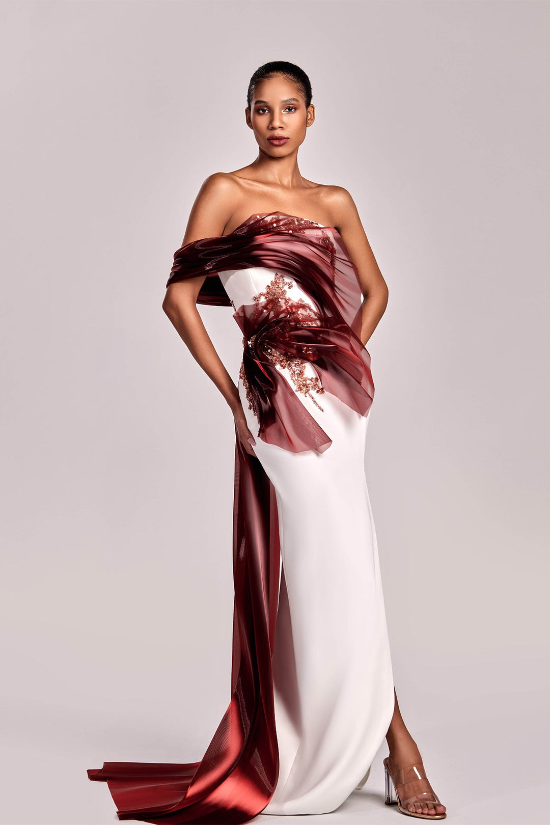 Off-The-Shoulder Fitted Dress M.R DESIGN Off-The-Shoulder Fitted Dress M.R DESIGN