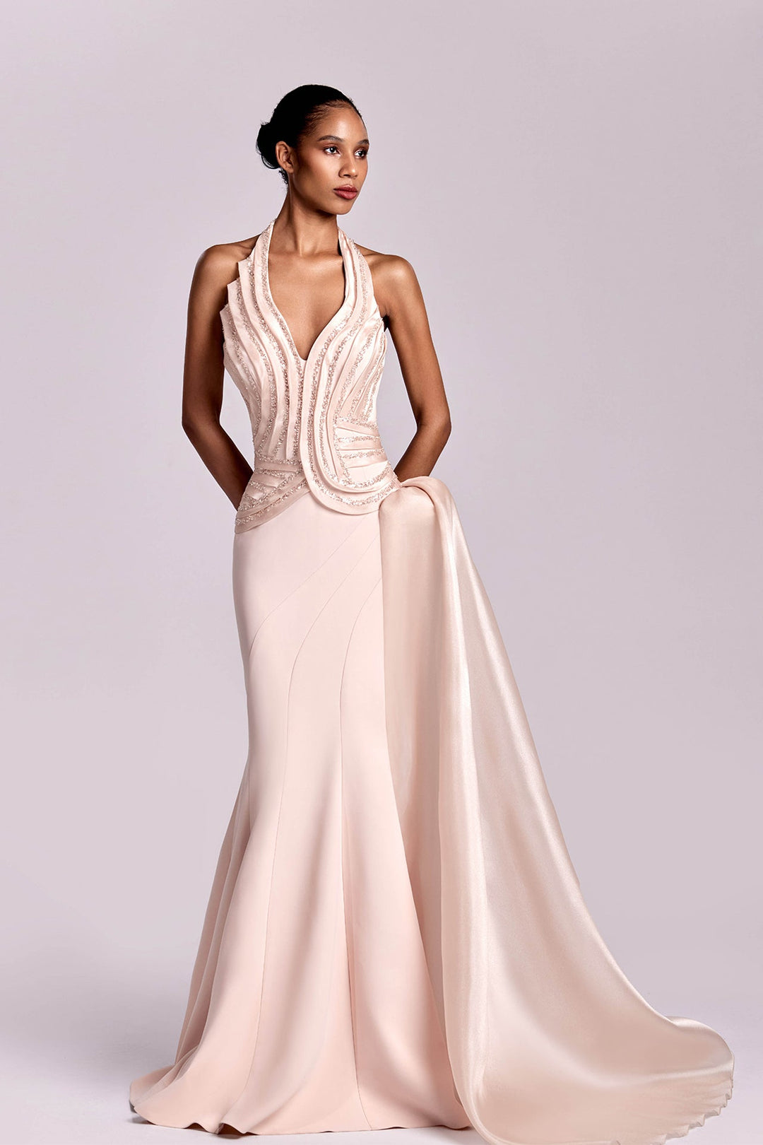 Halter-Neck Mermaid Dress M.R DESIGN Halter-Neck Mermaid Dress M.R DESIGN