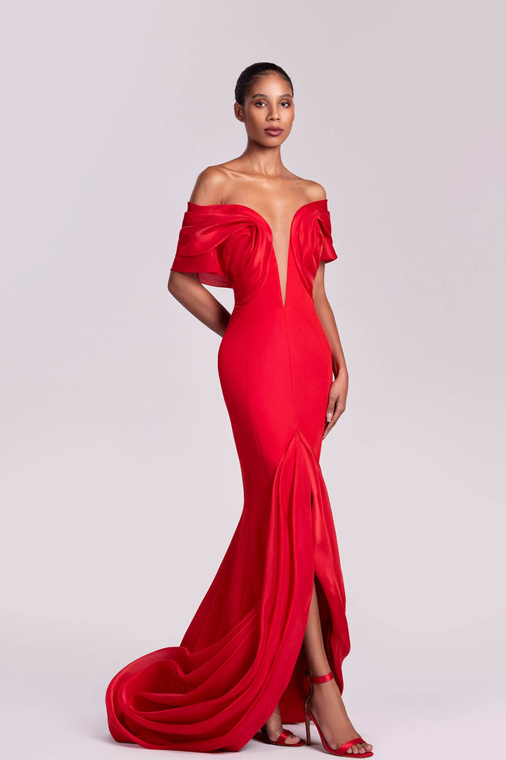 Floor-Length Dress with Slit