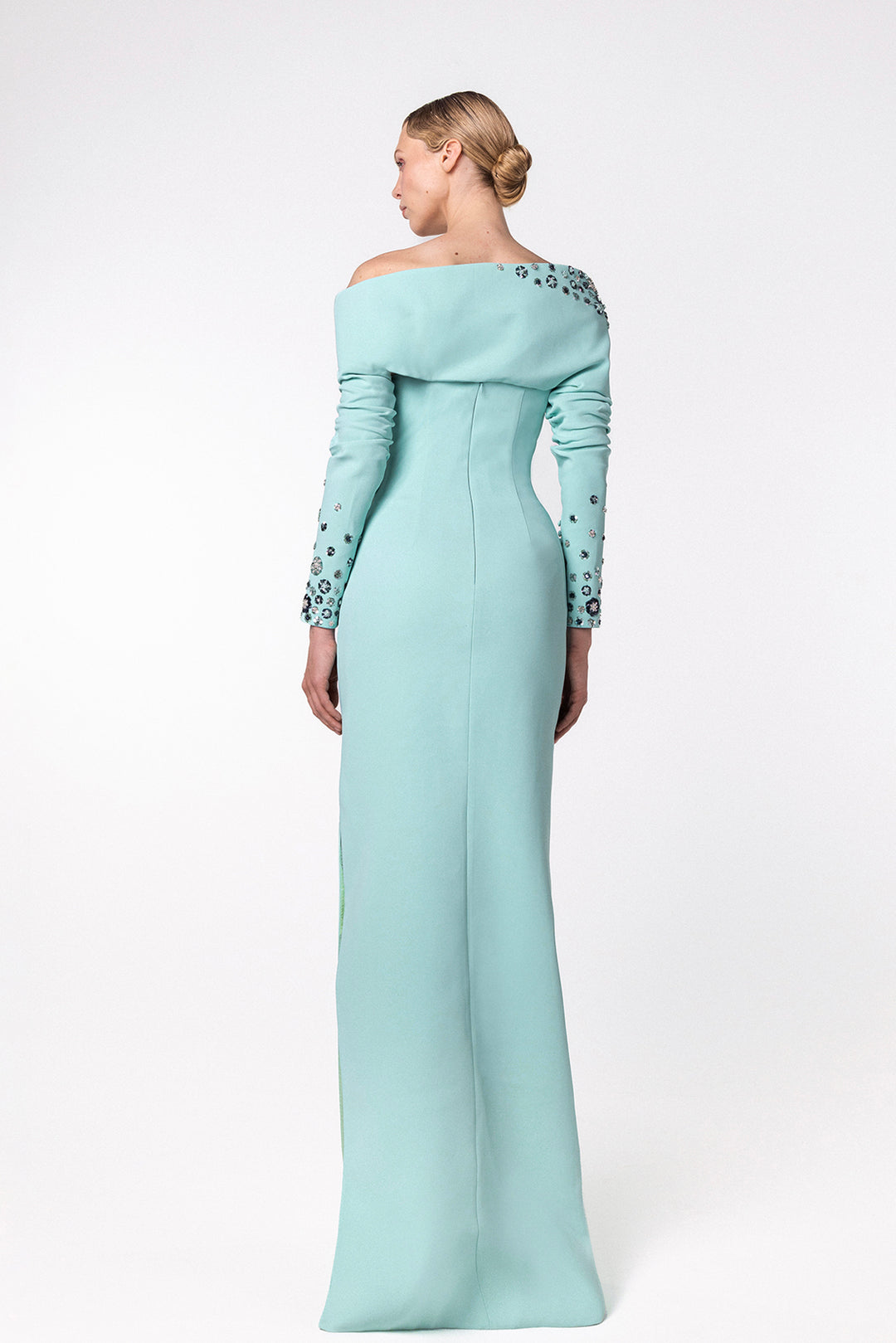 One-Shoulder Dress with Geometric Embellishments M.R DESIGN One-Shoulder Dress with Geometric Embellishments M.R DESIGN