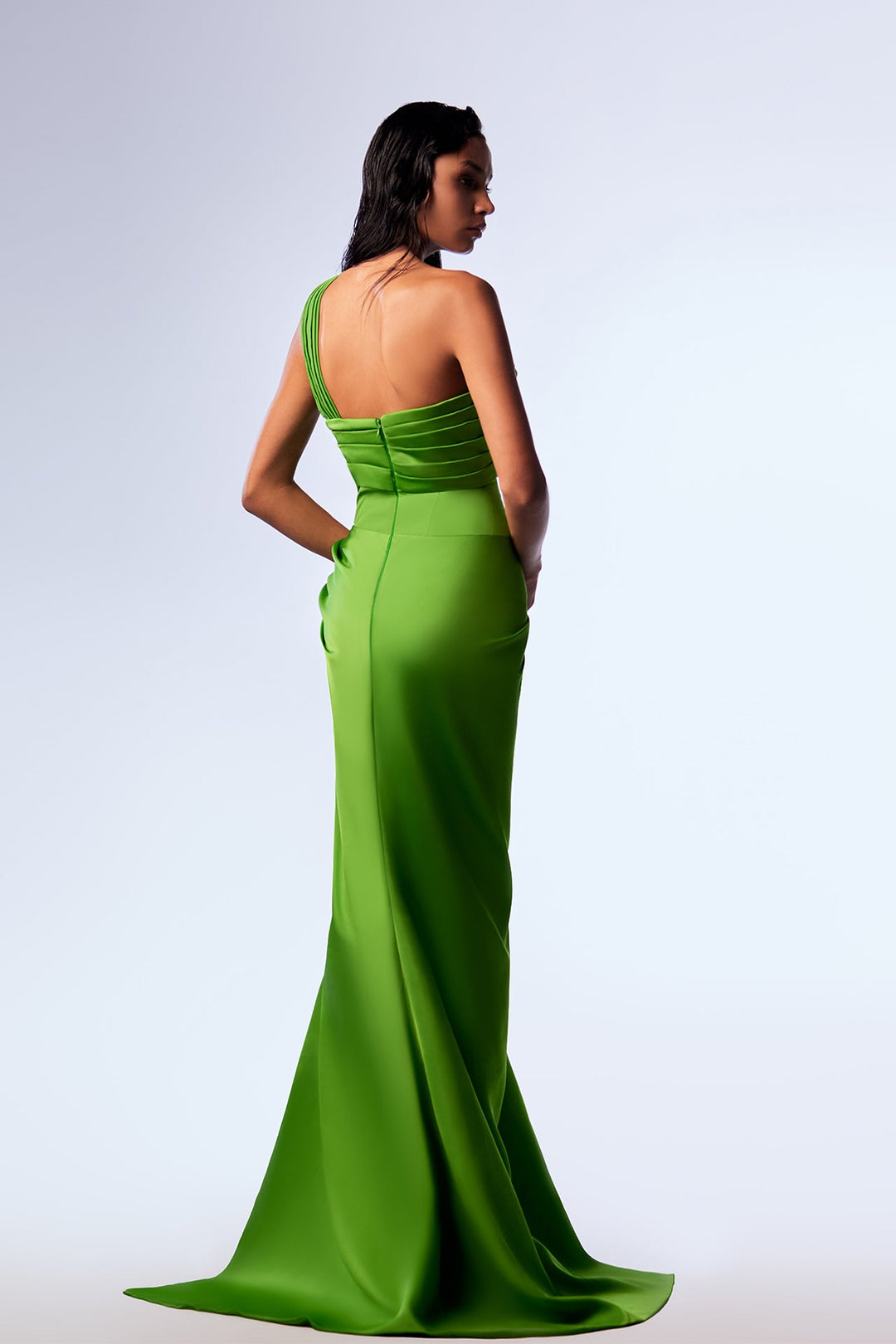 Satin Asymmetric Mermaid Dress M.R DESIGN Satin Asymmetric Mermaid Dress M.R DESIGN