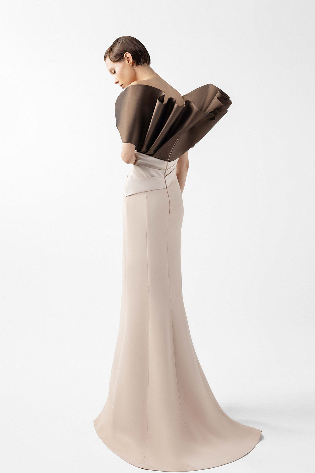 Sculpted Bloom Taffeta Dress