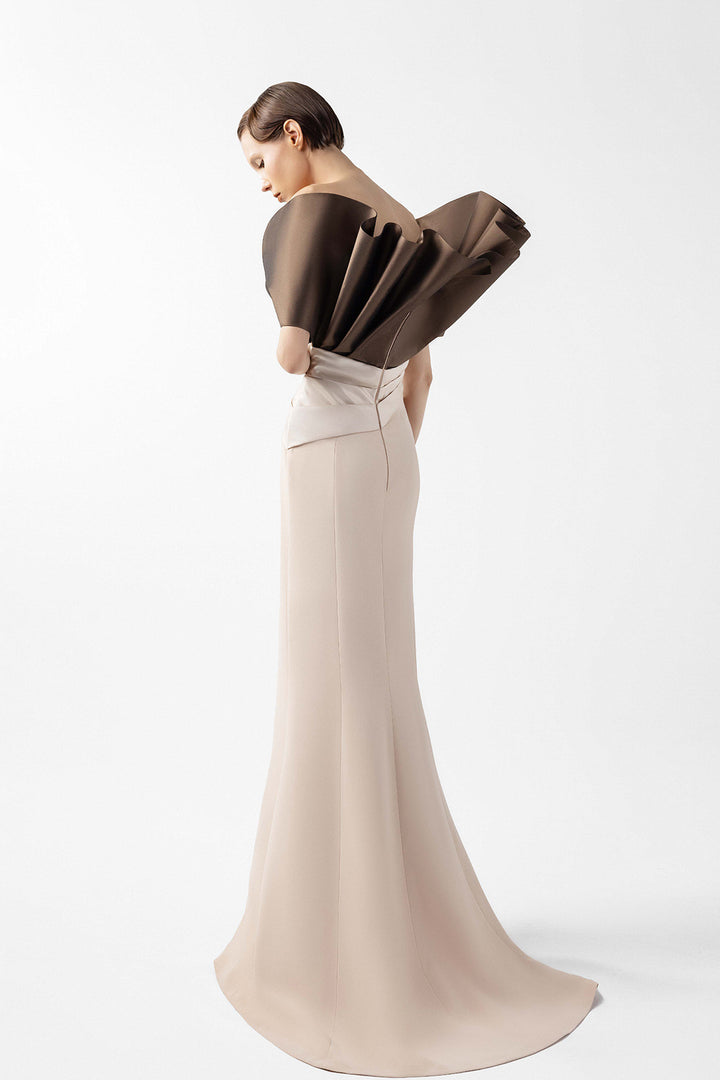 Sculpted Bloom Taffeta Dress