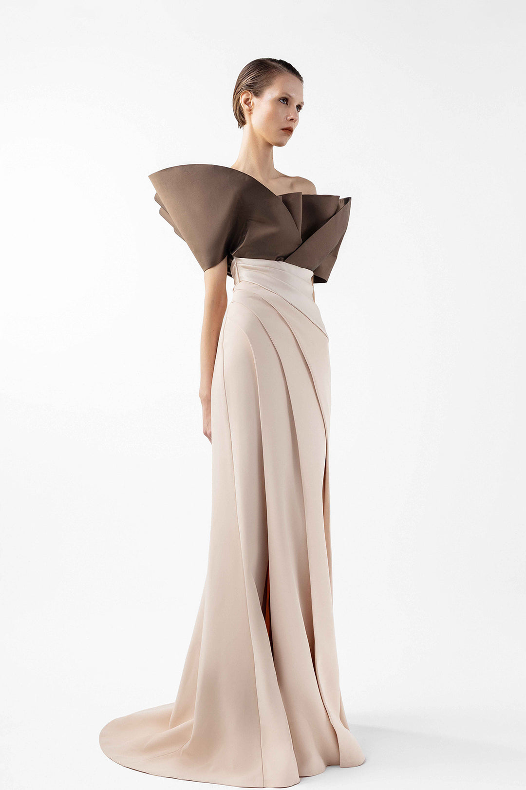 Sculpted Bloom Taffeta Dress